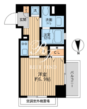 クリオ戸越銀座弐番館 1204 間取り図