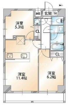 オーキッドレジデンス本駒込 501 間取り図