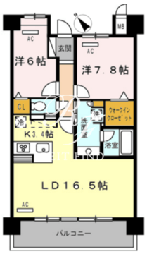 ロイヤルパークス豊洲 602 間取り図