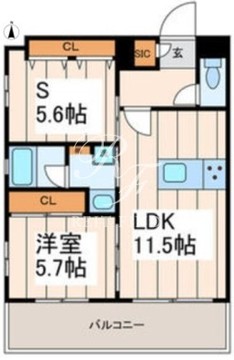 フロントコート両国 601 間取り図