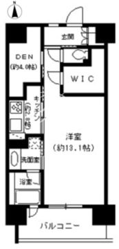 パークキューブ東品川 214 間取り図