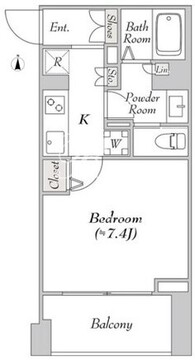 ルミークアン南麻布 403 間取り図