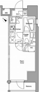 プレミアムキューブ品川戸越DEUX 704 間取り図