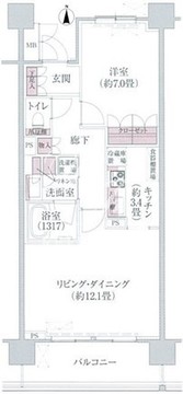 リージア経堂テラスガーデン 307 間取り図