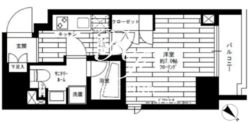 ステージファースト蔵前アジールコート 403 間取り図