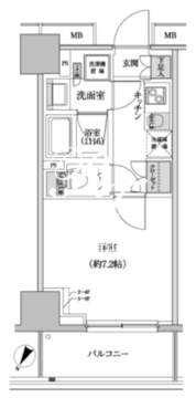 パークハビオ渋谷本町レジデンス 710 間取り図