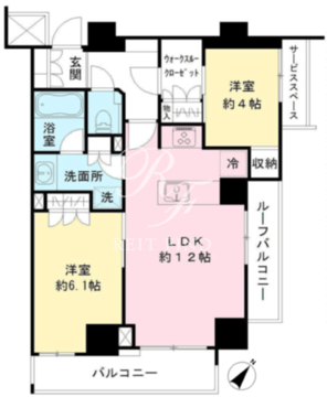 ＩＢＩＳ市ヶ谷 406 間取り図