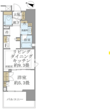 ブリリア四谷三丁目 1003 間取り図