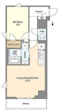 アイフラット若松河田 206 間取り図