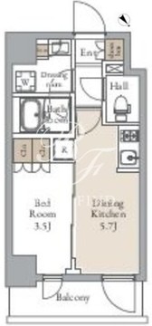 グランカーサ三ノ輪2 202 間取り図
