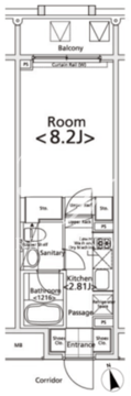  プライマル新宿若松町 302 間取り図