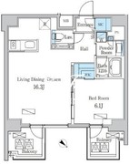 デュオフラッツ芝公園 1101 間取り図
