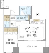 プレミストタワー白金高輪 1407 間取り図