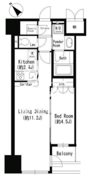 エスティメゾン四谷坂町 507 間取り図