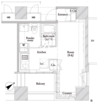 ザ・タワー芝浦 1008 間取り図