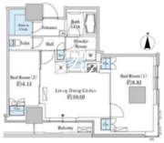 ベルファース芝浦タワー 2505 間取り図