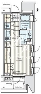 イプセ蒲田 701 間取り図