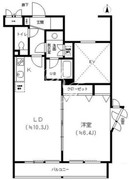 レジディア笹塚 401 間取り図