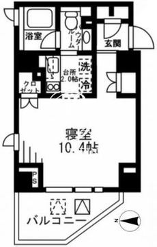 プライムアーバン四谷外苑東 1303 間取り図