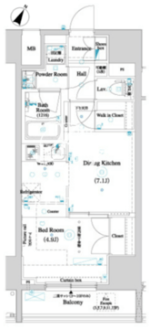 アークマーク渋谷初台 1302 間取り図