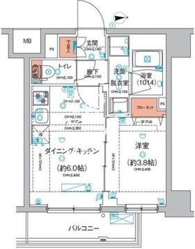 ハーモニーレジデンス東京羽田スカイブリッジ 309 間取り図
