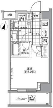 パークハビオ北品川 404 間取り図