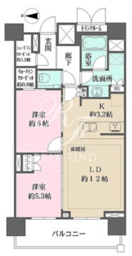 ザ・パークハウスアーバンス渋谷 1302 間取り図