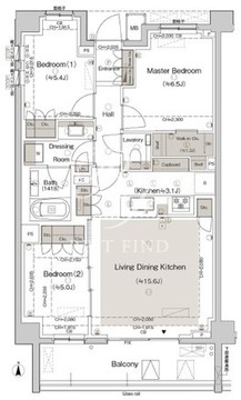 パークホームズ西池袋 206 間取り図