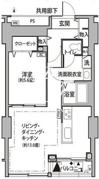 東雲キャナルコートCODAN 11-406 間取り図