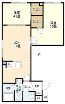 ウェルスクエアイズム巣鴨 502 間取り図