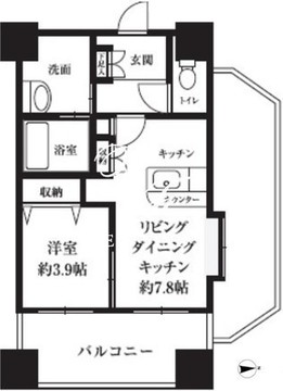 HF西新宿レジデンスウエスト 607 間取り図