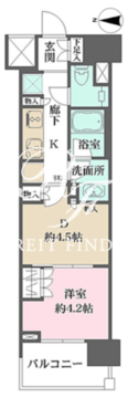 ザ・パークハウスアーバンス渋谷 703 間取り図