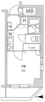 コンシェリア門前仲町 801 間取り図