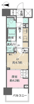 ザ・パークハウスアーバンス渋谷 402 間取り図