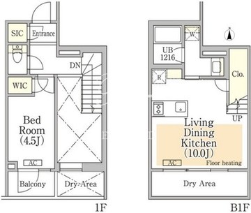 イプセ神楽坂 104 間取り図