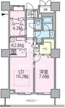 ロイヤルパークスタワー南千住 1417 間取り図