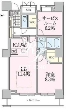 ロイヤルパークスタワー南千住 2711 間取り図