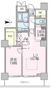 ロイヤルパークスタワー南千住 3807 間取り図