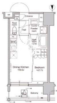 プラウドフラット亀戸ステーションプレイス 603 間取り図