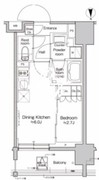 プラウドフラット亀戸ステーションプレイス 1403 間取り図