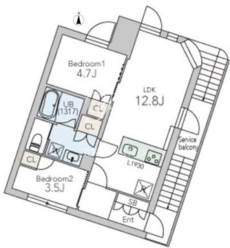 グランデュオ大森山王2 303 間取り図