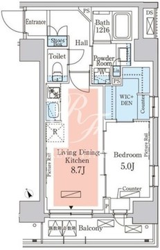 パークアクシス日本橋茅場町ステーションゲート 1104 間取り図