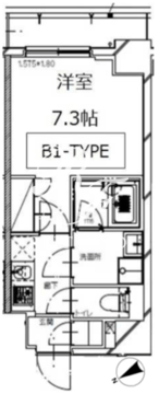 エスレジデンス月島 302 間取り図