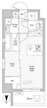 アジールコート蒲田 807 間取り図
