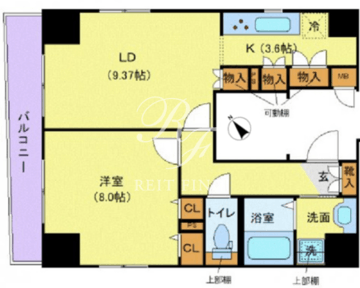 ガリシア日本橋水天宮2 902 間取り図