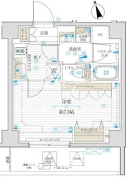 ブライズ神楽坂DUE 706 間取り図