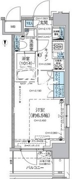 レジディア蒲田5 1005 間取り図