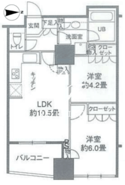 カスタリアタワー品川シーサイド 506 間取り図