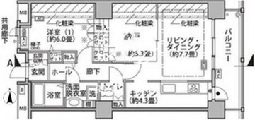 東雲キャナルコートCODAN 18-1403 間取り図