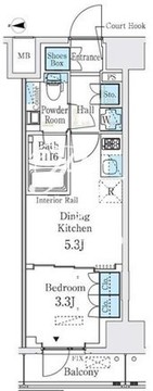 ベルファース錦糸町サウス 702 間取り図